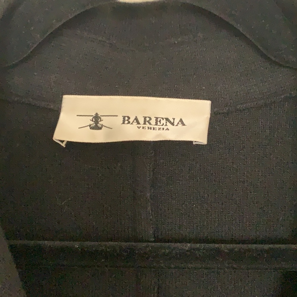 BARENA VENEZIA Black Wool Maxi Coat, IT 40 - Picture 12 of 13